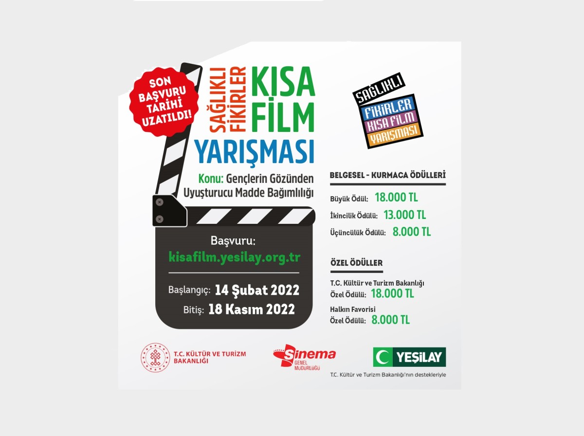 Yeşilay Kısa Film Yarışması’nın son başvuru tarihi 18 Kasım’ a uzatıldı