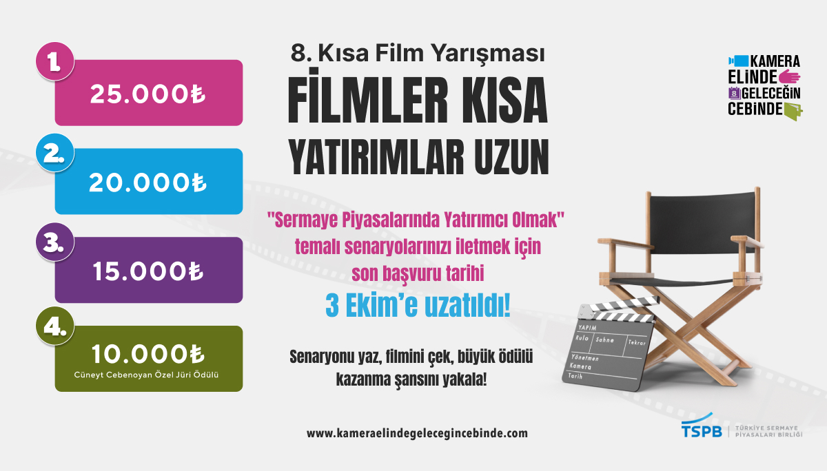 TSPB’nin ‘Kısa Film Yarışması’ başvuru tarihi 3 Ekim’e uzatıldı!