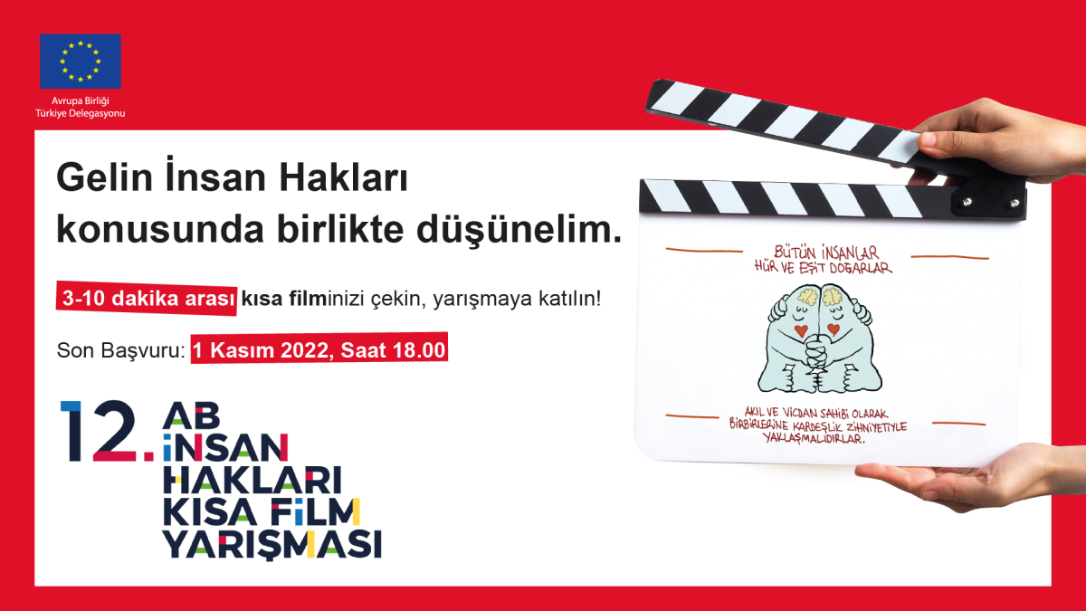 12. Avrupa Birliği İnsan Hakları Kısa Film Yarışması ﻿ Başvuruları Devam Ediyor