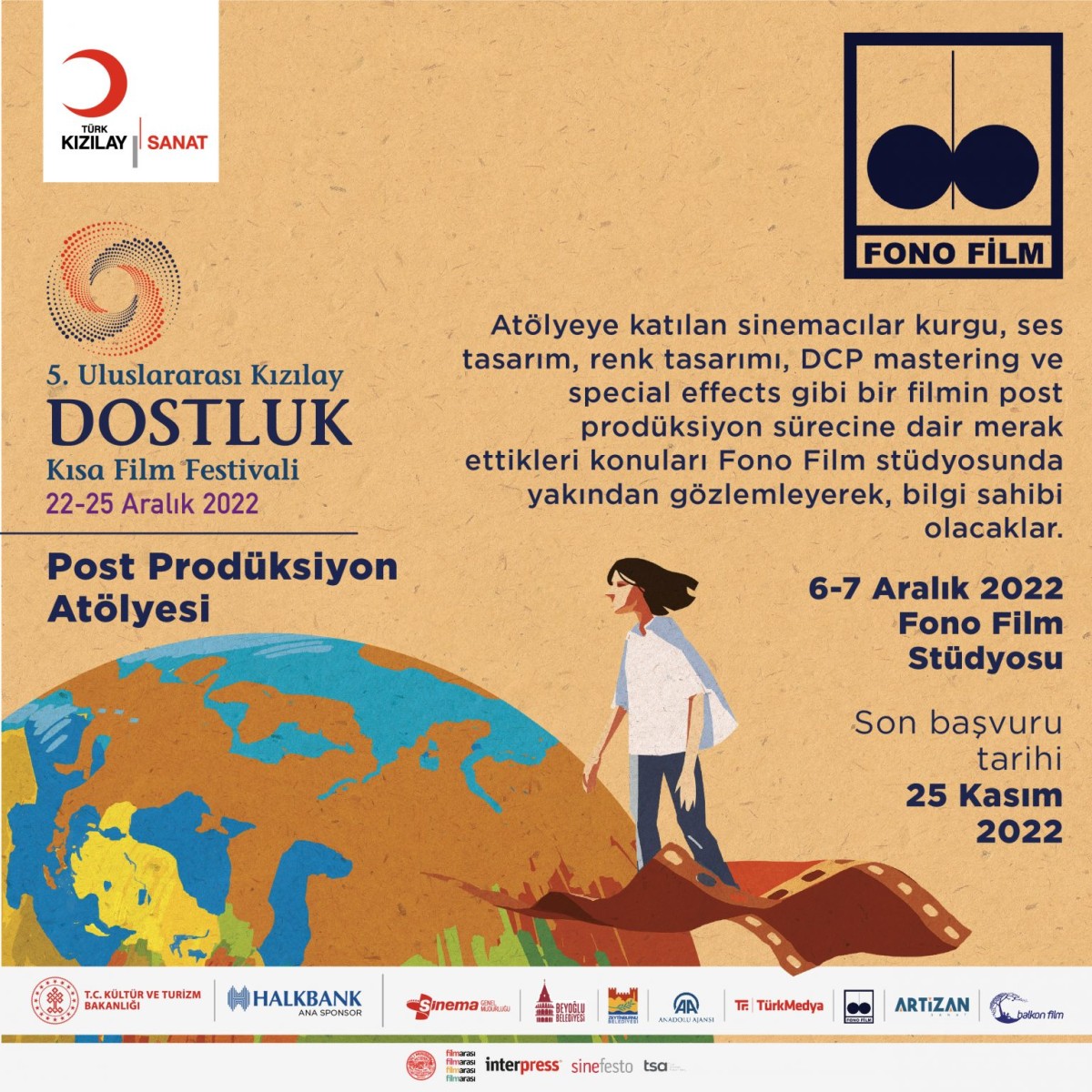 Uluslararası Kızılay Dostluk Film Fest Atölyeleri İçin Başvurular Başladı